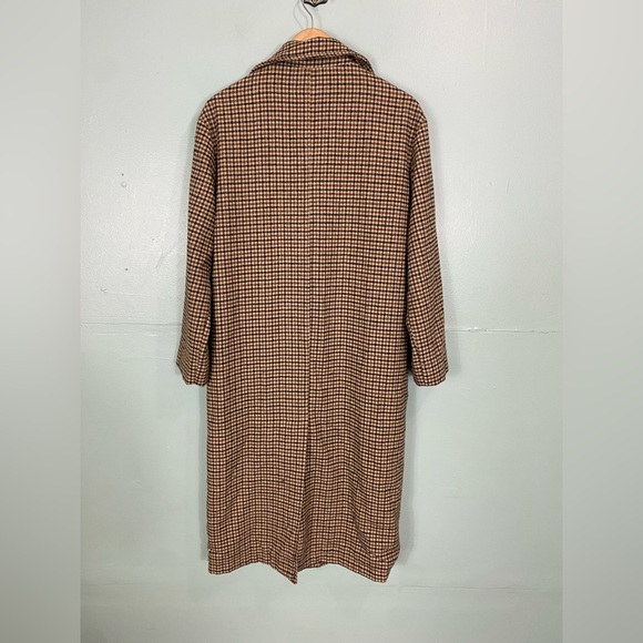 Anthropologie If By Sea Menswear Plaid Overcoat City Coat Brown Academia Small s - Picture 8 of 10